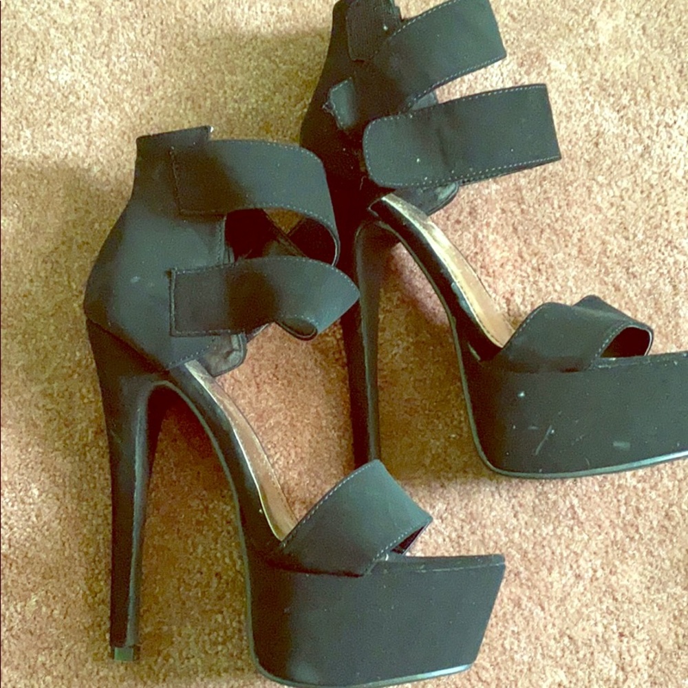 Black Platform High Heels